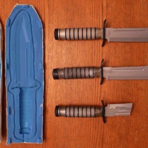 Knife mold with props Knife mold with props